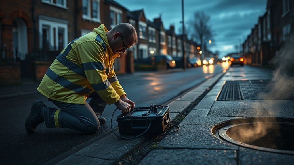 No-dig underground leak detection equipment in South Tottenham